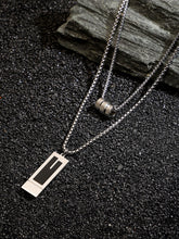 French Accent - The Neo - Halo Multi - Layer Necklace - Metallic Silver